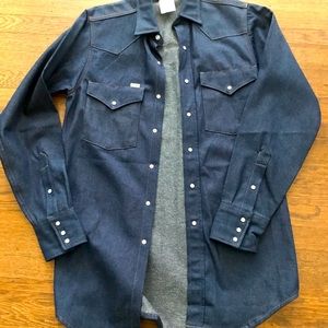 Vintage 80's Men's Carhartt old stock denim shirt